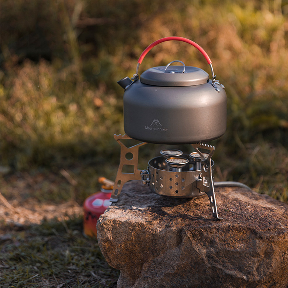 Draagbare Roestvrij Staal Water Ketel Kachel Voor Huishouden Outdoor Camping Reizen Picknick Gas Oven Cover Wandelen Apparatuur