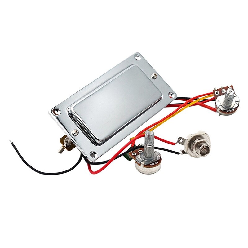 2X Electric Guitar Prewired Double Coil Humbucker Guitar Pickup Harness Kit with 500K Potentiometer Volume Tone Pots
