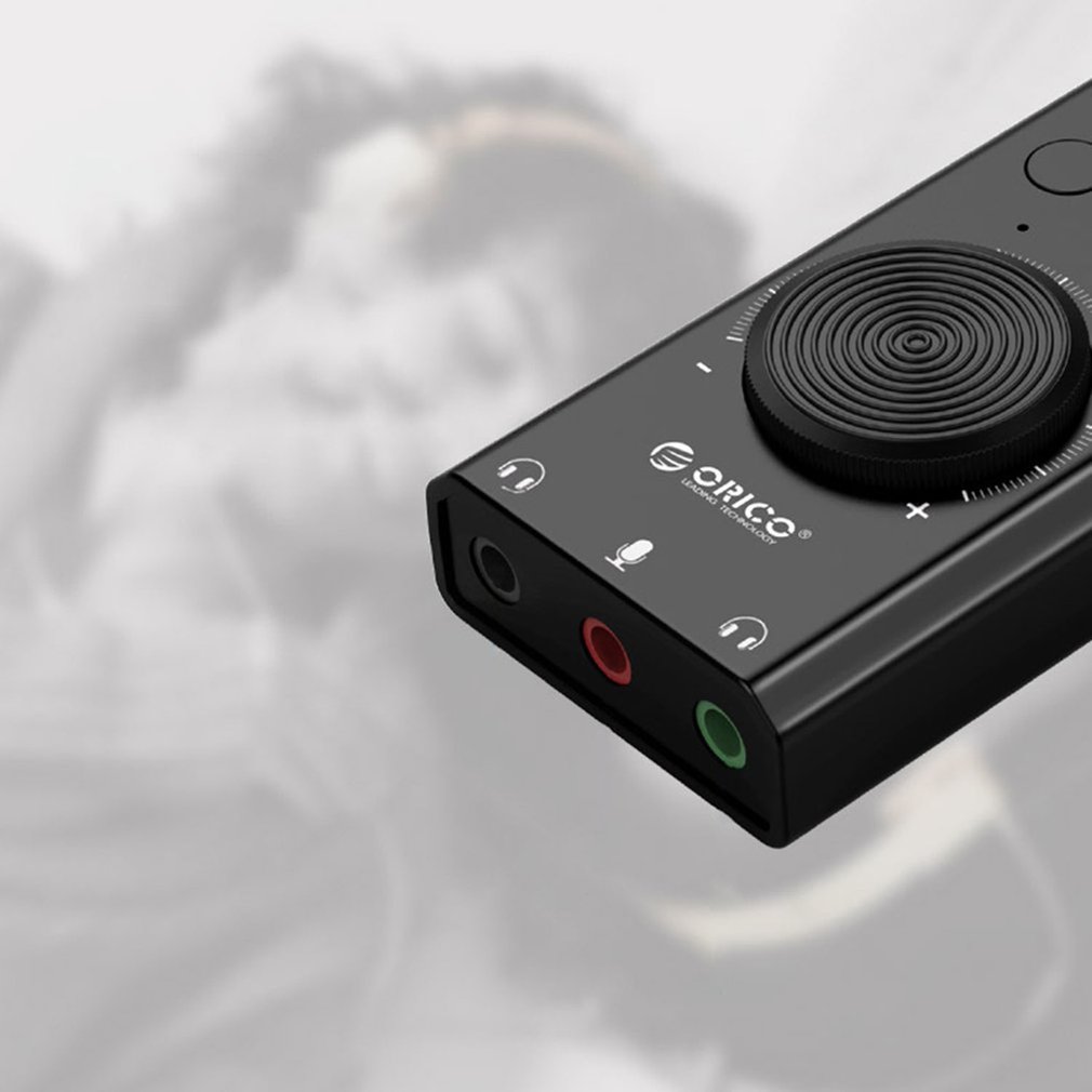 SC2 External USB Sound Card Stereo Mic Speaker 3.5mm Headset Audio Jack Cable Adapter Switch Volume Adjustment Free Drive