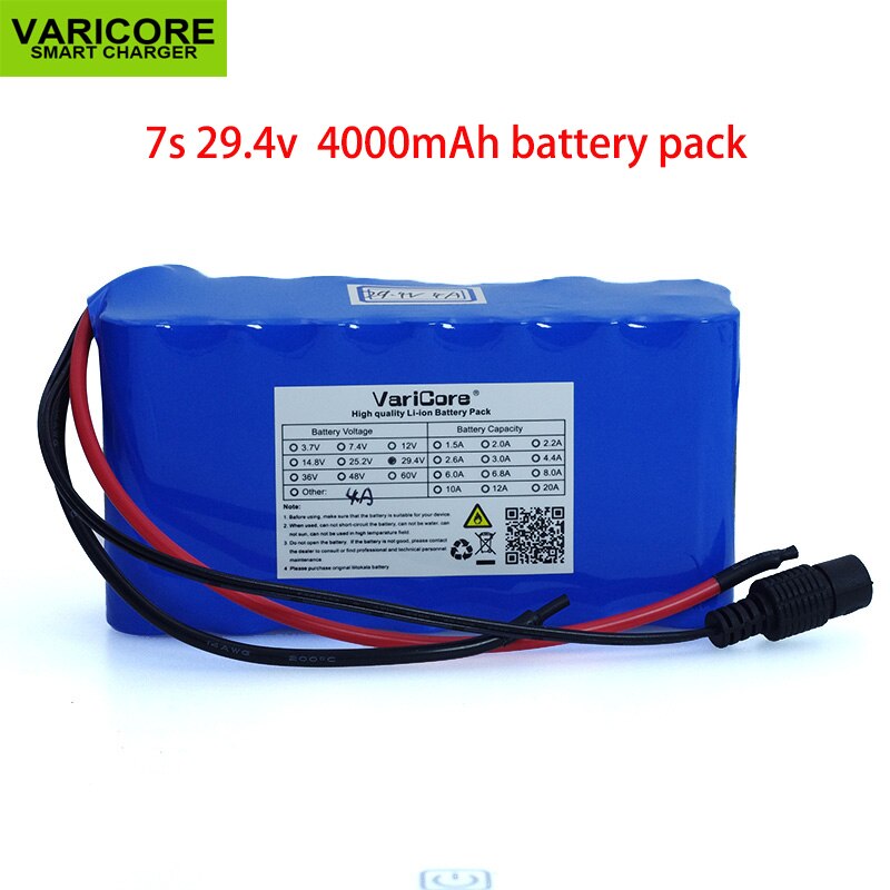 24v 4ah 7s 6s 2p 18650 batteri li-ion batteri 29.4v 4000 mah elektrisk cykel moped / elektrisk / litiumjon batteri + laddare: 7s batteripaket