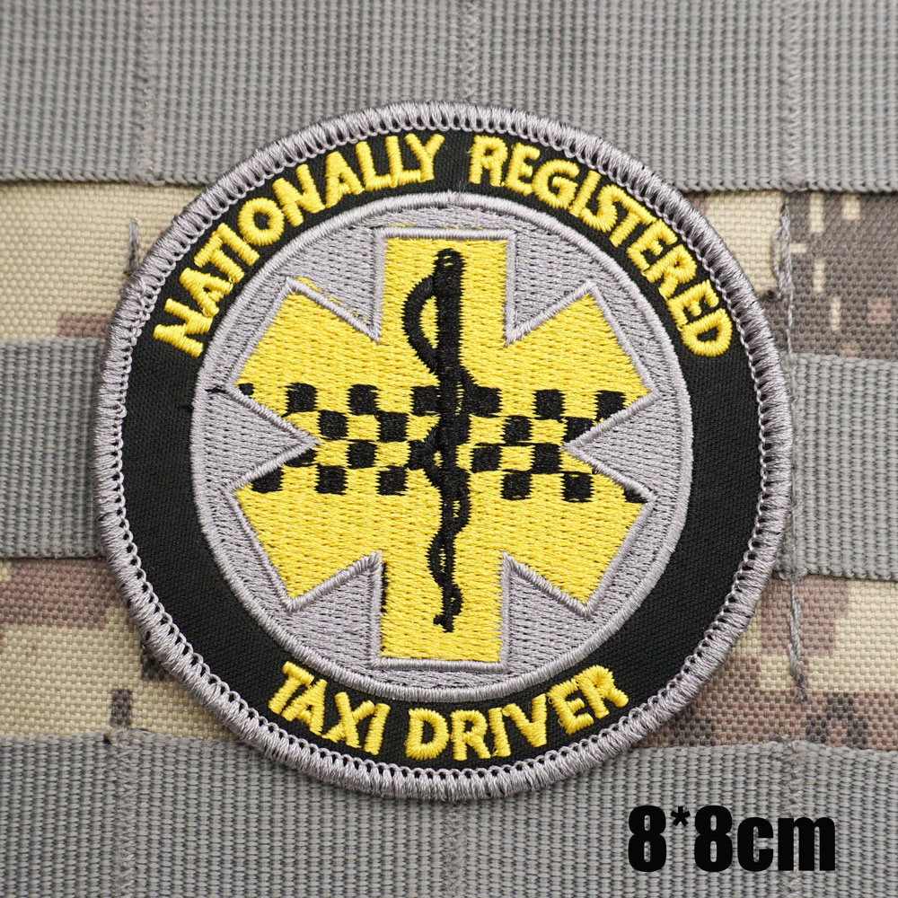 AA142-2 Nationally Registered Taxi Driver EMBROIDERY PATCH