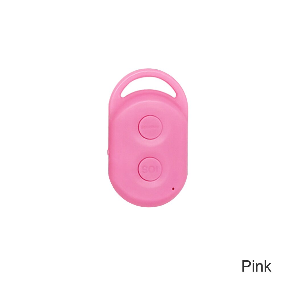 Bluetooth-compatible Mini Remote Controller USB Rechargeable Wireless Dual-button Self-timer Shutter For Smartphone Android IOS: Pink