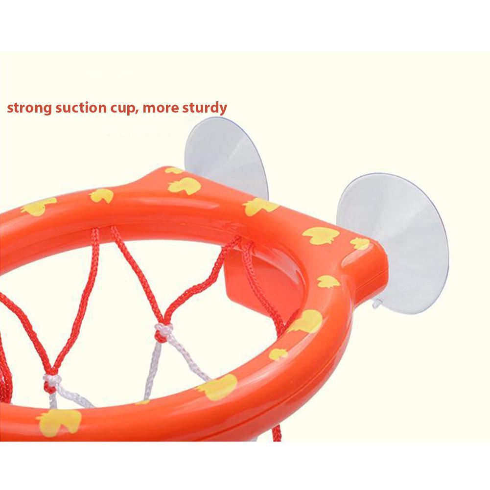 Kuulee Kids Water Toy Children Bathroom Basketball Pinch Sound Ball Boys Girls Bath Toy Suction Cups Easy Install Birthday