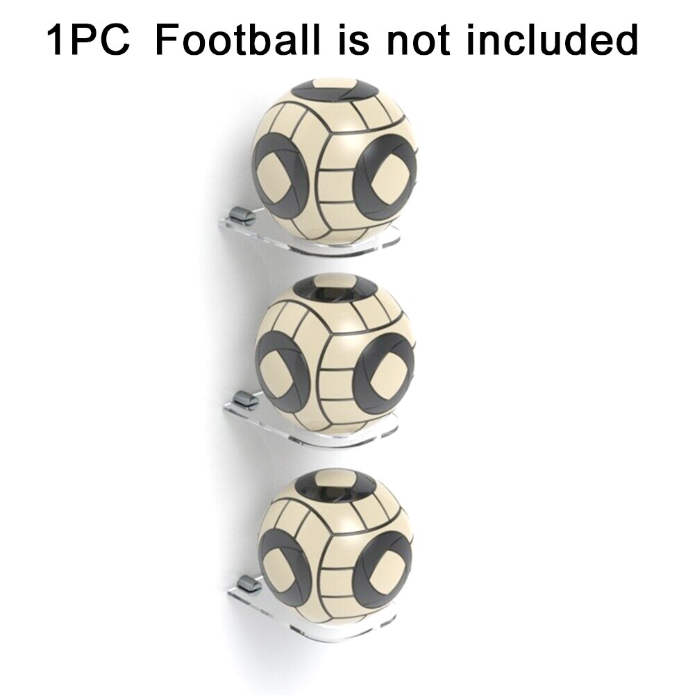 Gymnasium Acrylic Football Display Stand Shelf Durable Wall Mount Organizers Signed Autographed Ball Holder Thickened Volleyball