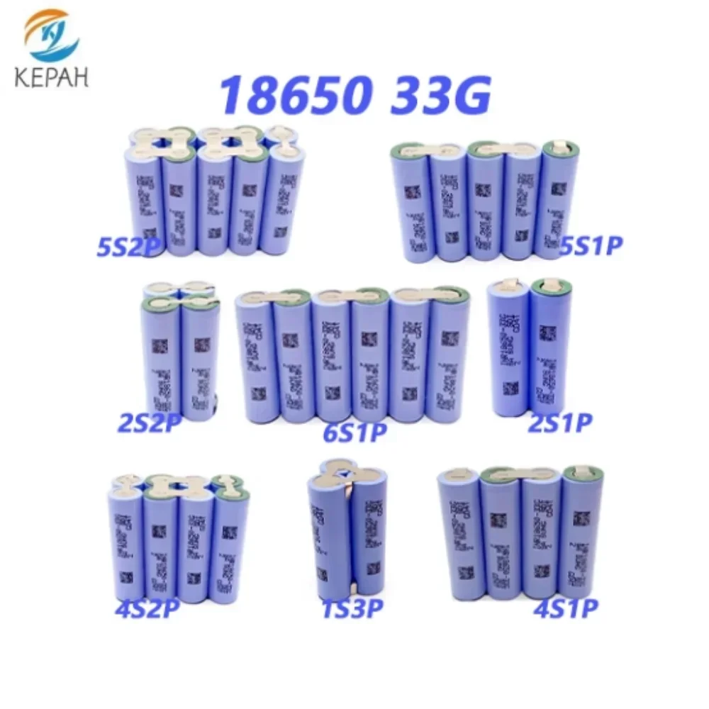 Batterie de tournevis Rechargeable 1S3P 2S1P 2S2P 4S1P 4S2P 5S1P 5S2P 6S1P 3.7 ~ 18V 18650 33G 3500mAh, entretien ou assemblage