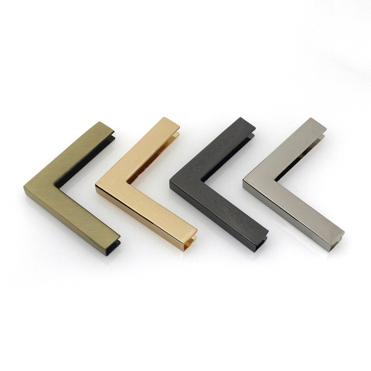 Een Paar Metalen Haakse Rand Gesp Zak Hoek Schroeven Clip Randen Protector Sluiting Voor Lederen Ambachten Hardware Accessoires