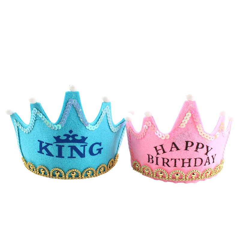 Kid Birthday Party Beautiful Hat Crown Hat King Princess Party Cake Decoration Photo Props For Children Party Hat