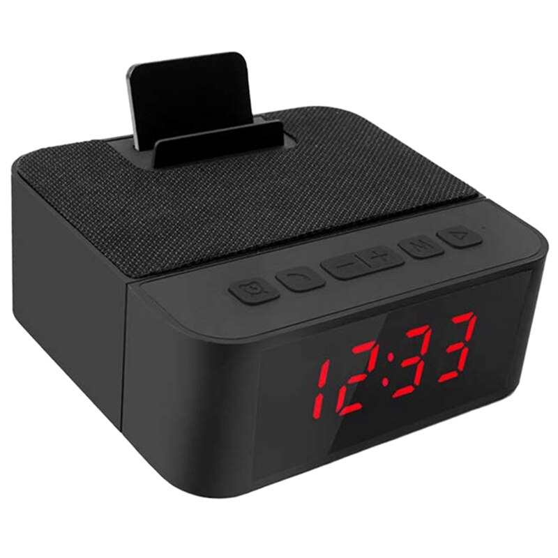Digital Radio Alarm Clock All-In-One With Wireless Speaker,Am/Fm Radio,Usb Charging Port,Snooze,Ac And Battery Operated