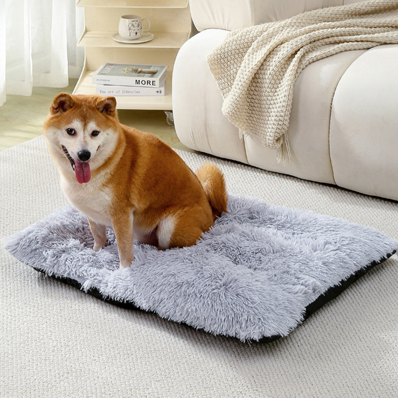 Plysch varm hund sovmatta mjuk fleece husdjursfilt avtagbar katt valpmatta kudde för små medelstora hundar