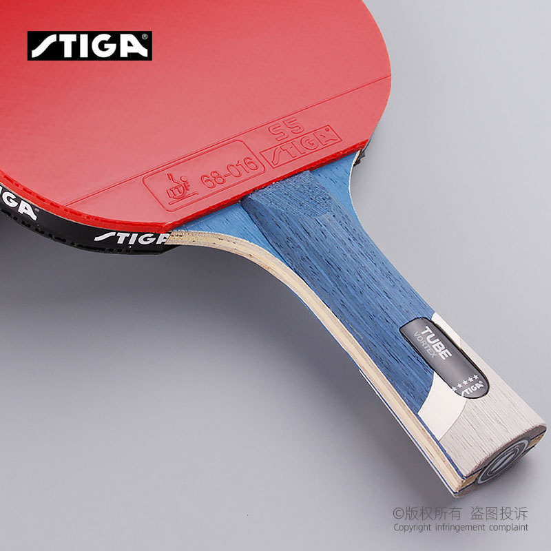 STIGA 5 estrellas paleta de tenis de mesa Pro raqueta de Ping-pong espinillas para raquetas ofensivas deporte Stiga raqueta WRB hoja: Blanco