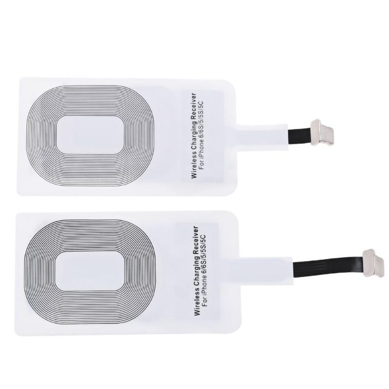 Pad ricevitore bobina di ricarica Wireless Standard Qi Ultra sottile per iPhone 5 5s 6Plus 6S 6SPlus 7 8 7Plus adattatore di ricarica intelligente