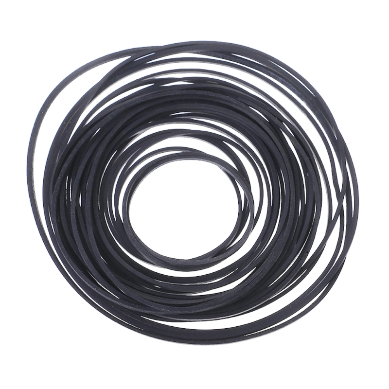 50 Stuks/100 Stuks Rubberen Riemen Voor Cassettespelers Dvd Platenspelers Veelzijdige En Duurzame Cassettespeler Riemen 0.7X0.7Mm: Black