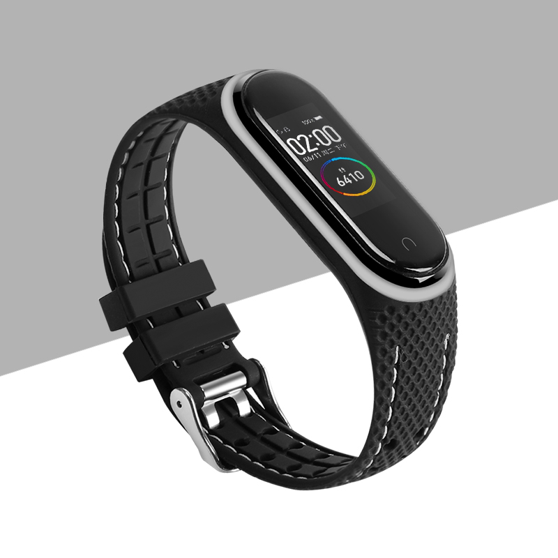 Silikone til xiaomi mi band 4 rem armbånd sport gummi urrem udskiftning smartwatch rem til mi band 3 4 5 6 7 armbånd