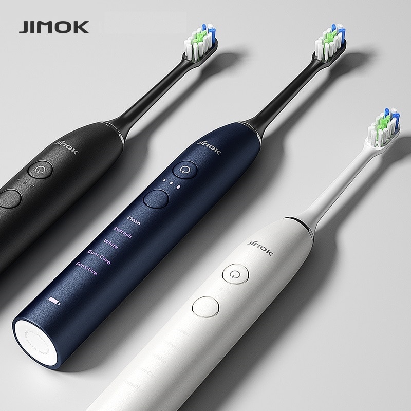 Jimok sônica escova de dentes elétrica, escova de dentes ultra sônica, recarregável, limpador de dentes elétrico adulto (k2)
