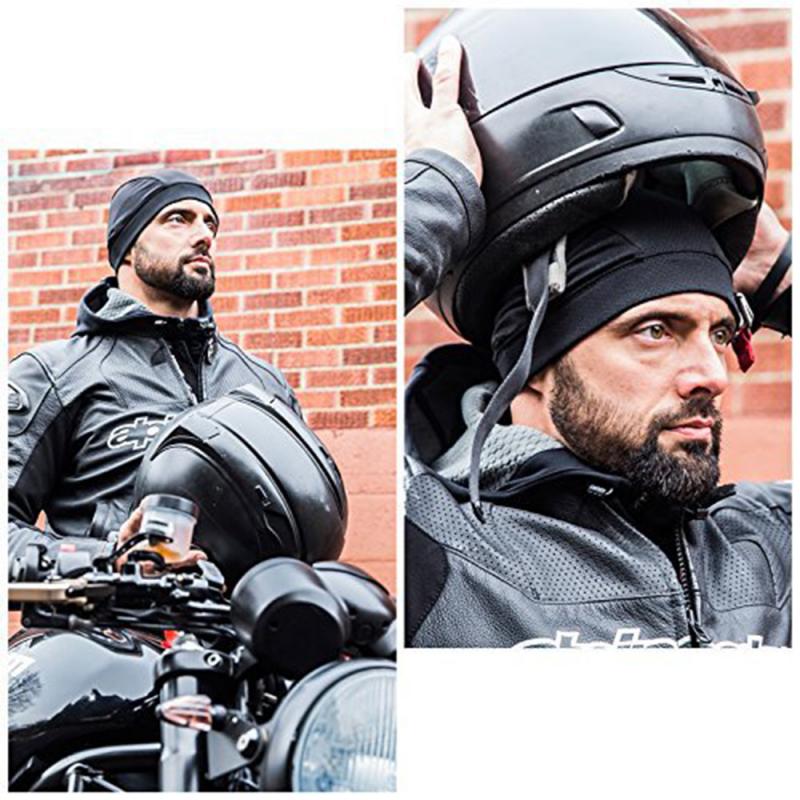 HASAGEI Beanies Skull Caps voor Mannen, Vrouwen Warm Helm Liner Fietsen Cap Zachte Lichtgewicht Beanie Hoed Antistatische Running Beanie Beanie, Zwart paars, one size