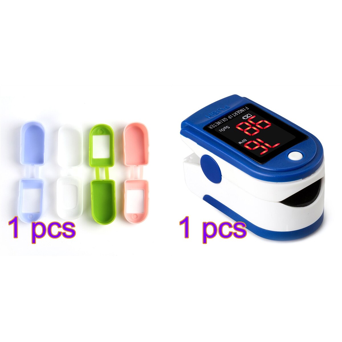 Finger Oximeter Pulse Detection Oximeter Blood Saturometer Monitor SPO2 PR Portable Pulse Oximeter Pulse Oximeter: Type A