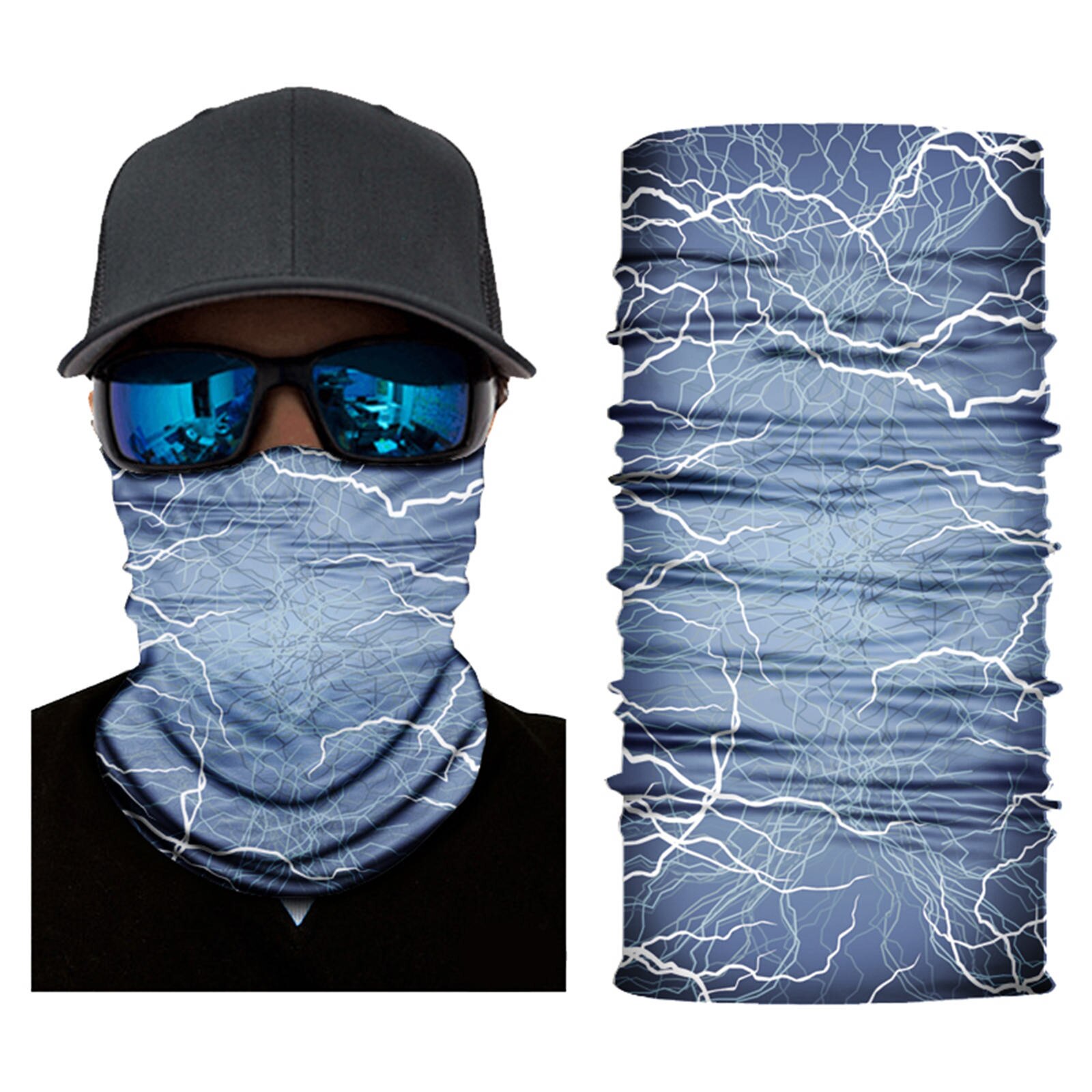 Printed Seamless Bandana Sports Headband Balaclava Neck Buff Outdoors Washable Mask Scarf Face Shield Women Men Spider Punisher: E