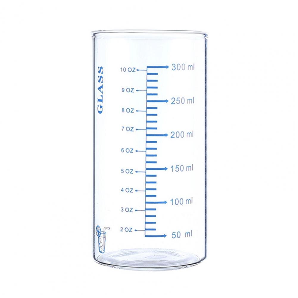 Glass Measuring milk Cup With Scale Supplies Espresso Glass Ounce Cup Kitchen Measure Tool mug: Blue