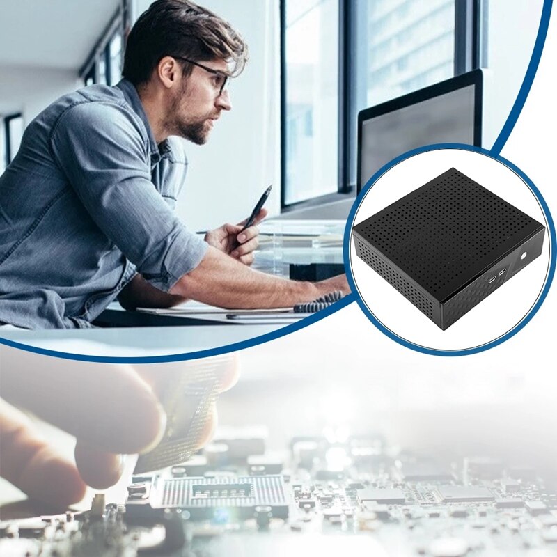 C60X Mini Computer Case Can Be Wall-Mounted USB2.0 ITX MATX Industrial Control Desktop HTPC Noise-Free Running Case