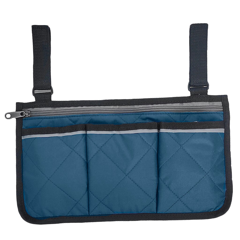 Pochette universelle d'organisateur de rolateur de sac de marcheur, sac latéral de Scooter de fauteuil roulant pour le stockage de casse-croûte de portefeuille de articles divers: Dark Blue