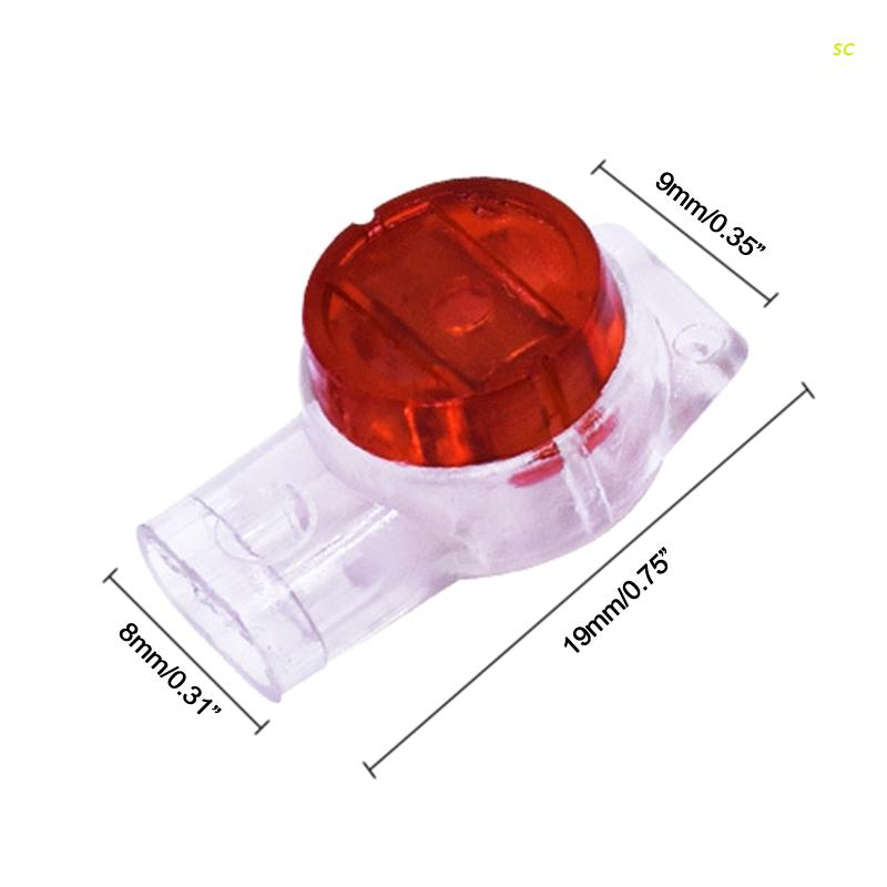 100PCS Waterproof Telephone Line Connector, Data Phone Wire Butt Splice Ports .