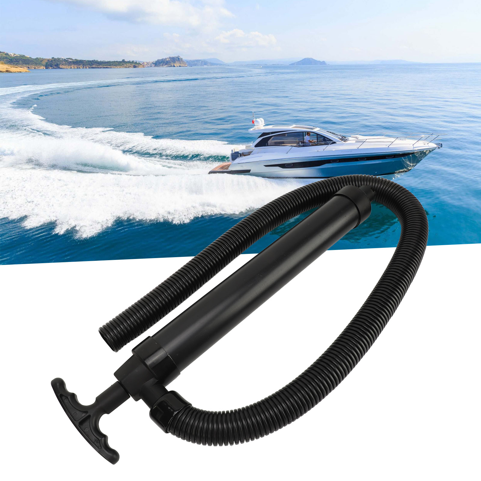 Manual Bilge Pump Hose Boat Hand Pump with Hose Portable Hand Water Pump for Yachts Fishing Boats Kayaks Speedboats Accessories