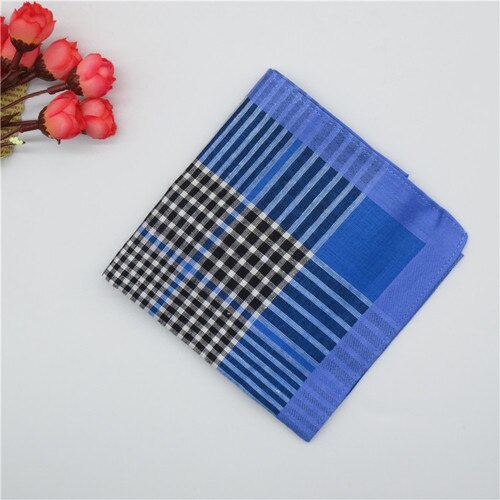 Lommetørklæder kvinder retro plaid blødt bomuld enkel dame tørre sved firkantet håndklæde trendy fritid dame lommetørklæde: 3