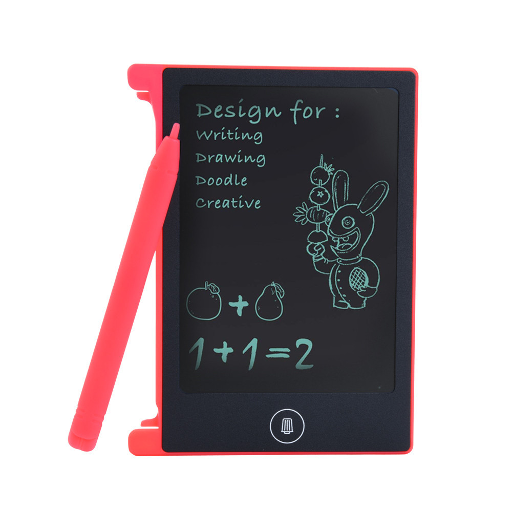 4,4 pulgadas LCD tableta de escritura tablero para garabatear almohadilla de escritura para niños dibujo tablero gráfico niños dibujo tableta tablero de escritura: Pink 
