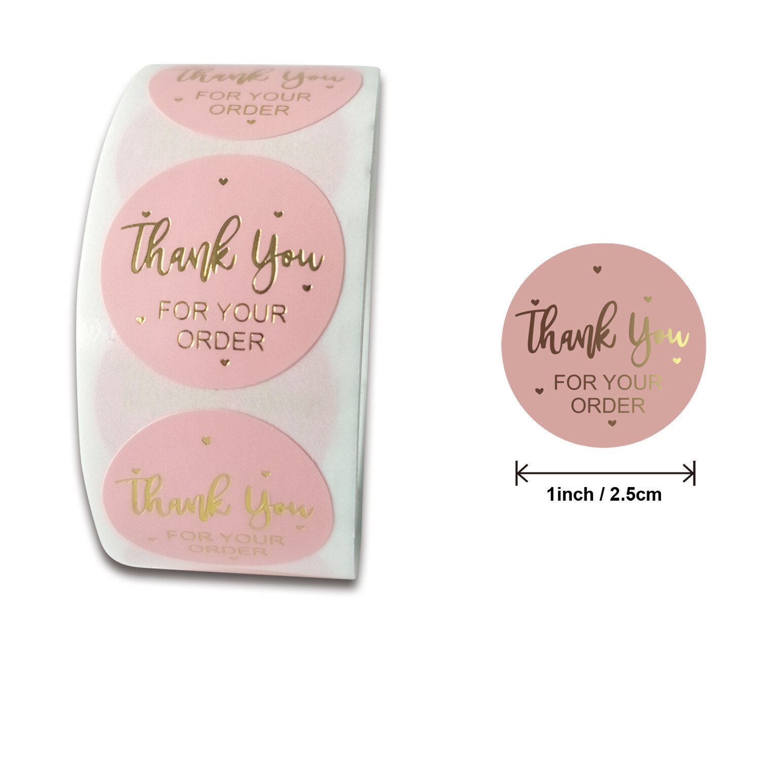 500pcs Thank You Stickers Seal Labels For Envelope Sealing Paper Labels Stickers Stationery Supply Packaging Card Box DIY: Pink Style 05
