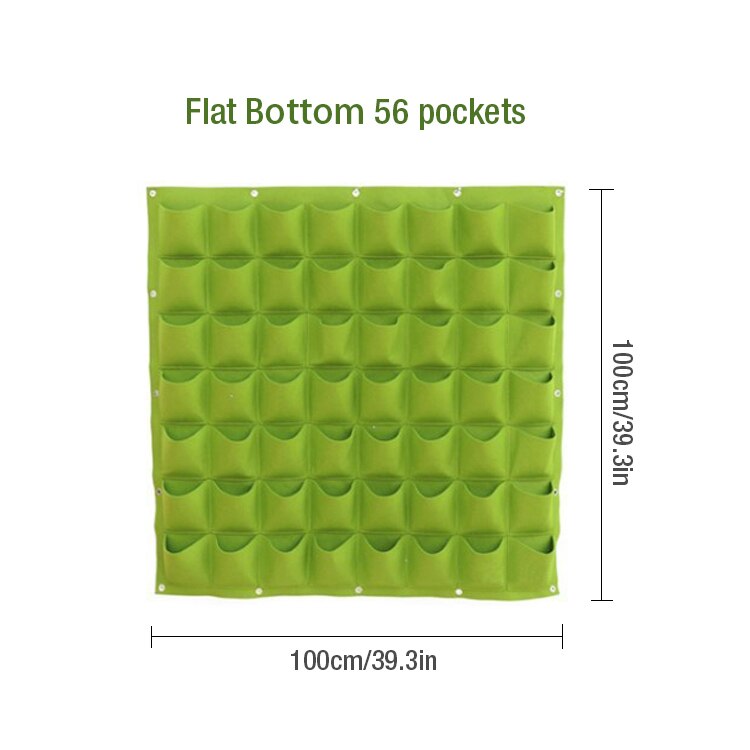 Wanddecoratie bonsai zakken met 81 zakken, groene kweekzakken, plantenbak, verticale tuin, vaas, muurplant, bloempot, winkellogo, decoratie: Een -56