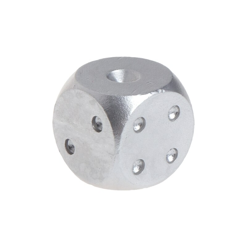 Dés aluminium polyèdre métal solide Club Bar dés jeu outil de jeu 16X16X16mm: silver