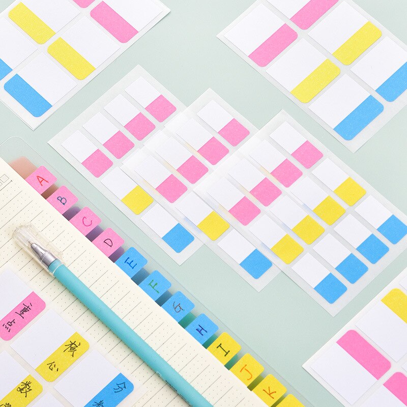 Yoofun 3 Colors Index Note Rectangle Memo Pad Sticky Notes Notepad Diary Self-Stick Note Memo Pads Office School