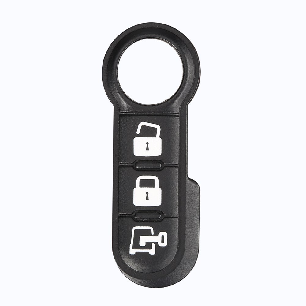 WhatsKey, almohadilla de goma suave de 3 botones, funda de reparación de llave remota con tapa para Fiat 500 Panda Abarth Punto Stilo Ducato Bravo, almohadilla de repuesto para llave de coche