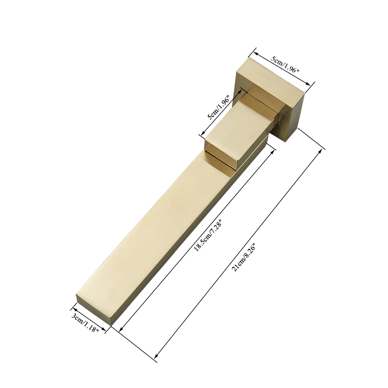 Senlesen Wall Mount Basin Faucet Spout Brass Shower Faucet Accessories Replace Waterfall Bathtub Spout,Chrome/Black/Brushed Gold