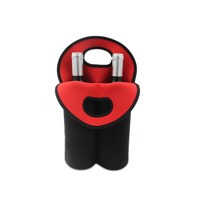 Bolsa de neopreno para botella de vino, bolsa de neopreno con aislamiento para bebidas/vino/cerveza, 2 botellas, funda refrigeradora para fiestas, 1 ud.