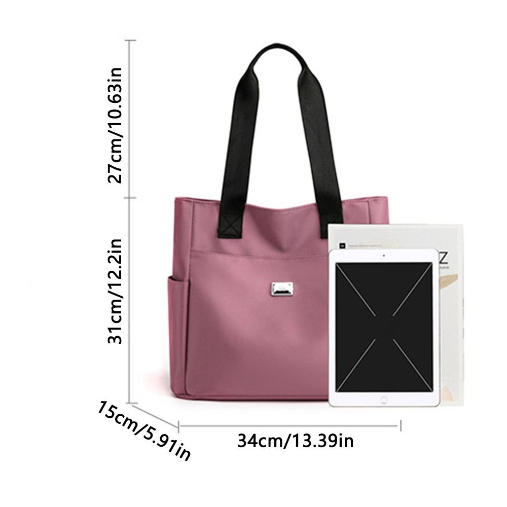 Bolsa tote de mão de grande capacidade, de alta qualidade, leve, à prova d'água, de nylon, bolsa de ombro para trabalho, escola e viagem, bolsa de ombro