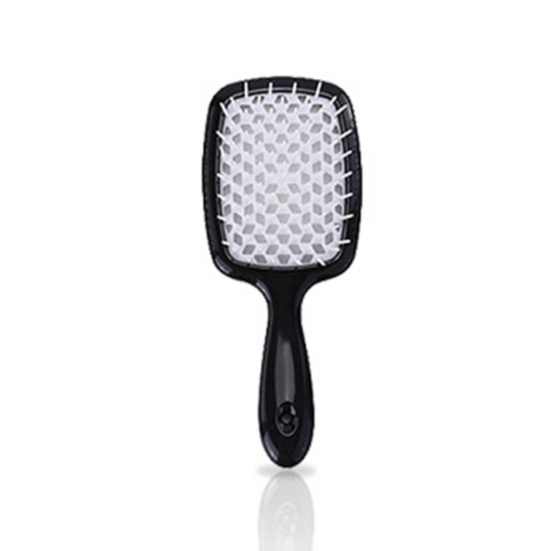 Vented Hair Brush Salon Styling Tools Large Plate Combs Massage Girls Ponytail Comb for Home Use: black