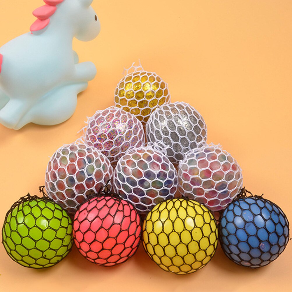 Fancy squishy mesh boll stressavlastning pressa druvkulor handleksak sensoriska roliga leksaksprylar för vuxen och barn  #30