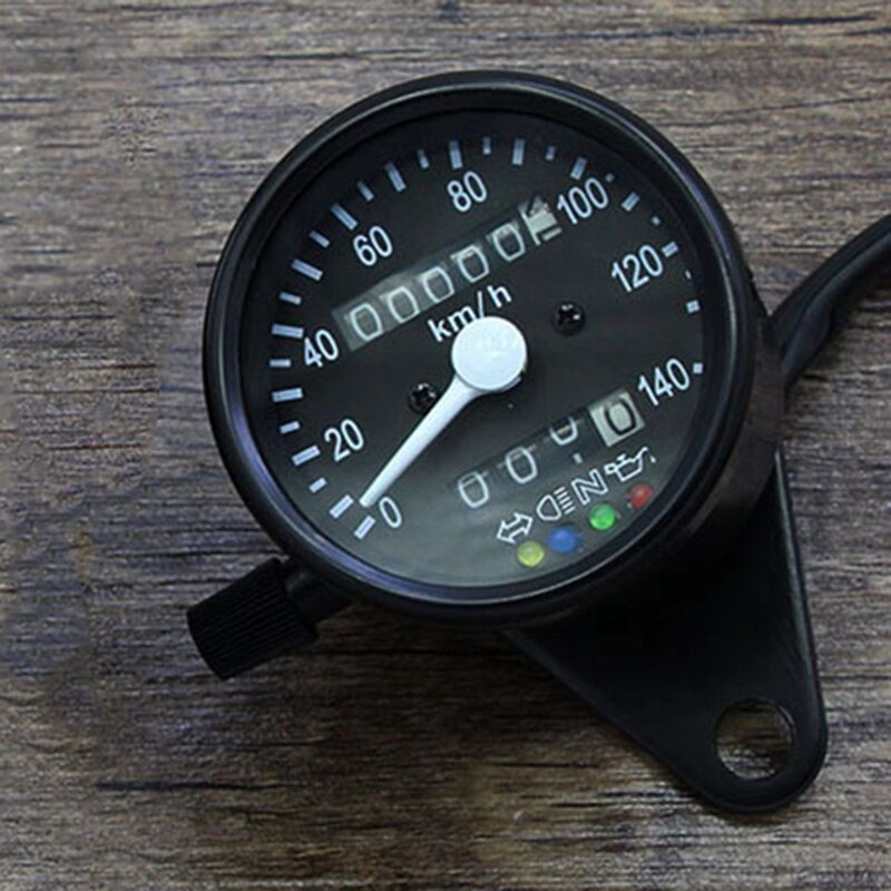 Tacómetro Retro Vintage Universal para motocicleta con retroiluminación LED KM/H