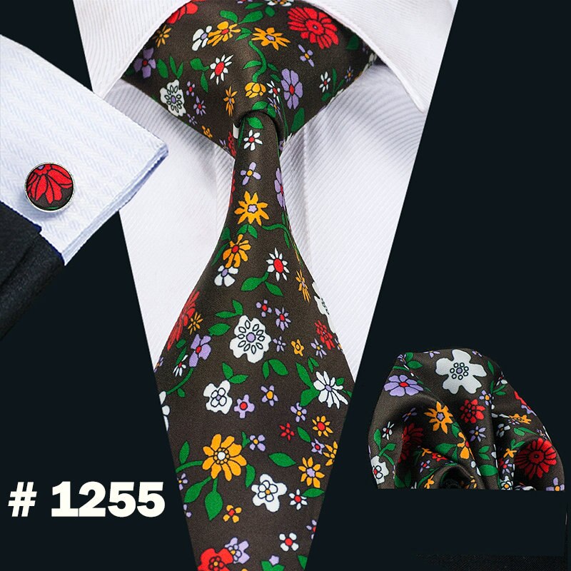 40 Stijlen Mannen Stropdas 100% Zijden Dassen Jacquard Geweven Gravata Barry.Wang Stropdas Zakdoek Manchetknopen Sets Voor Wedding Party Business: LS-1255