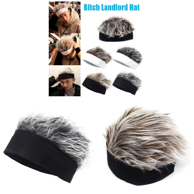 Men Women Beanie Wig Hat Fun Short Hair Caps Breathable Soft for Party Outdoor Knitted Beanies Skullies Beanies Winter Warm Hats