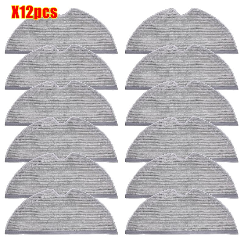 D9 Dry Wet Mop Cloth Rags For Xiaomi MI Robot Vacuum-Mop Mijia 1C STYTJ01ZHM Dreame F9 D9 Upgraded Version Water Tank Rag: 12pcs