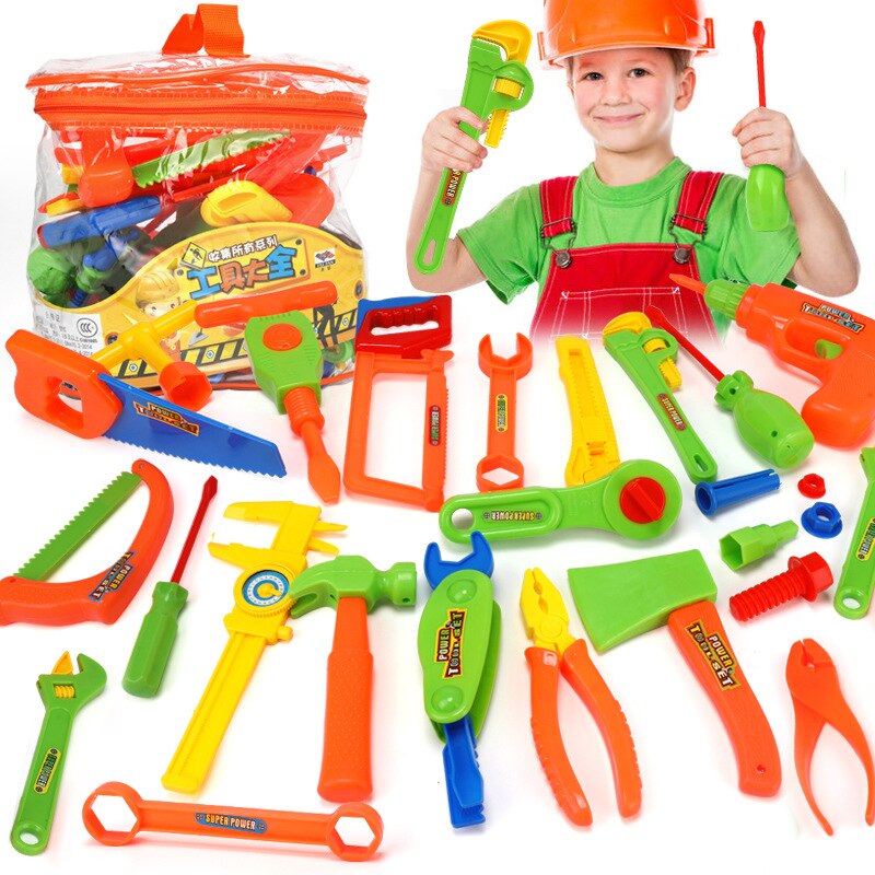 34Pcs Plastic Techniek Onderhoud Tool Speelgoed Tuin Gereedschap Speelgoed Voor Kinderen Reparatie Tools Pretend Play Milieu