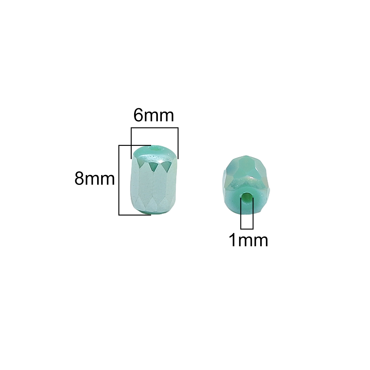 Environ 10 pièces de perles colorées plaquées transparentes en verre, perles rectangulaires coupées en vrac, faites à la main, fabrication de bijoux, accessoires de Bracelet