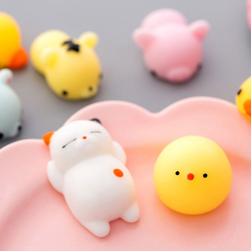 10 Stks/set Creatieve Speelgoed Leuke Dier Decompressie Squishy Bal Kinderspeelgoed Kleine Voor Kinderen