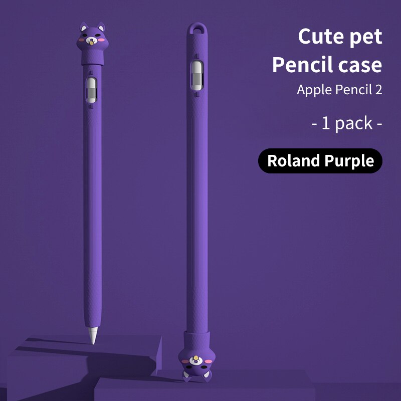 Para lápiz Apple 2 suave lindo caso para lápiz Apple 2th Gen tapa de pluma para lápiz Apple 2 стилус для телефона: 1PCS purple