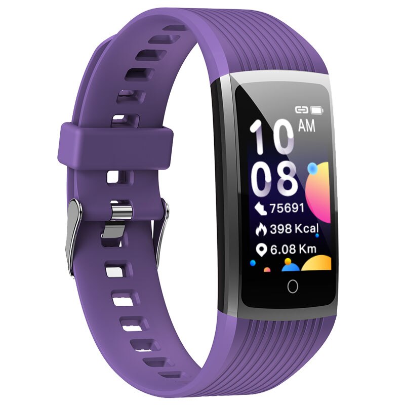 Super Smart Armband Uhr Männer Frauen Blut Druck Fitness Armband Schrittzähler Herz Rate Monitor Wasserdichte Smart Armband: R12 Purple