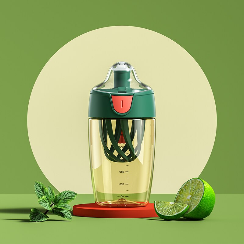 Sport Drink Bottle Shaker Protein Whey Water Vortex Gym Bottle Protein Shaker Slushy Butelka Na Wode Kitchen Accessories 50: 400ml Green