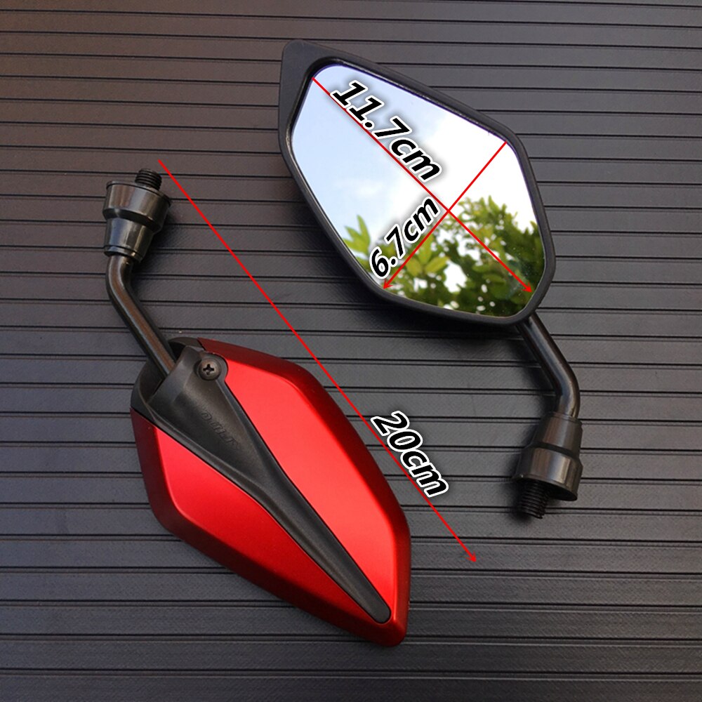Universual Motorfiets Achteruitkijkspiegels Motorbike 360 Graden Rotatie Motorrijwiel Scooter Side Spiegels 10Mm