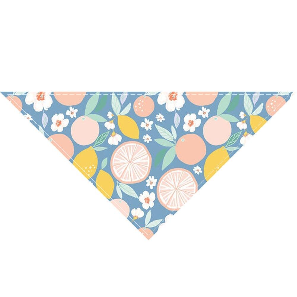 Cat Dog Bandana Bibs Fruit Printed Scarf Collar Adjustable Pet Neckerchief Saliva Towel For Small Medium Large Dogs Supplies: Style 4 / S